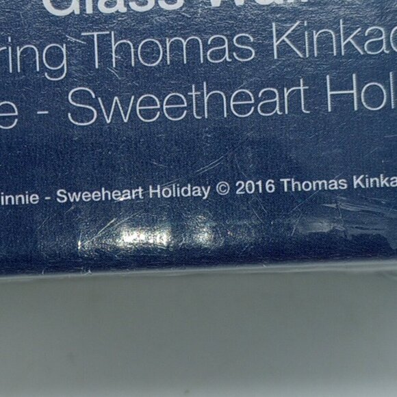 Thomas Kinkade 2016 Disney Mickey & Minnie Sweetheart Holiday Glass Wall Clock - Picture 7 of 7